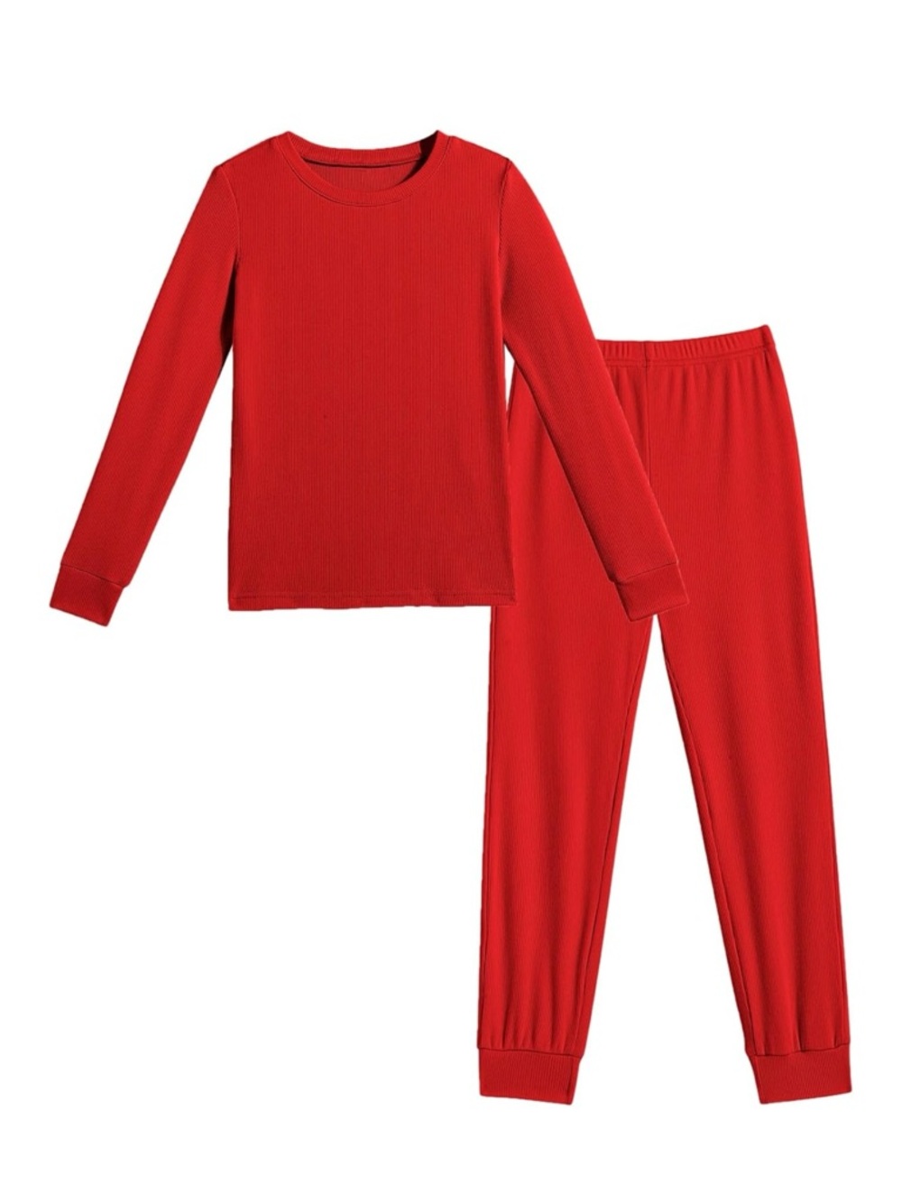 Kids Long Sleeve Red Pajama Set